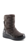 Flexus By Spring Step Daffo Waterproof Faux Shearling Lined Boot In Brown