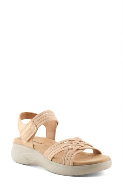 Flexus By Spring Step Delosa Platform Sandal In Neutral