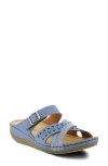 Flexus By Spring Step Denia Slide Sandal In Blue