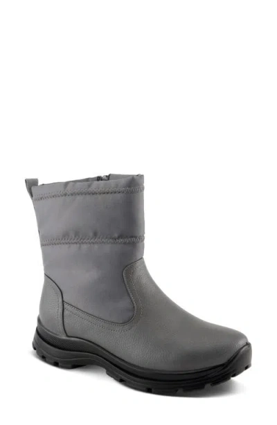 Flexus By Spring Step Fagan Waterproof Faux Fur Lined Boot In Grey