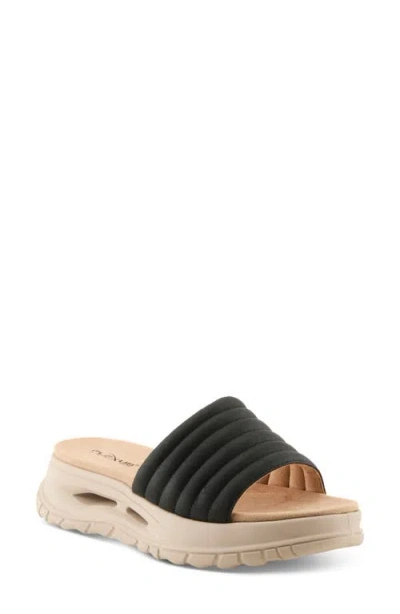 Flexus By Spring Step Filman Platform Slide Sandal In Black
