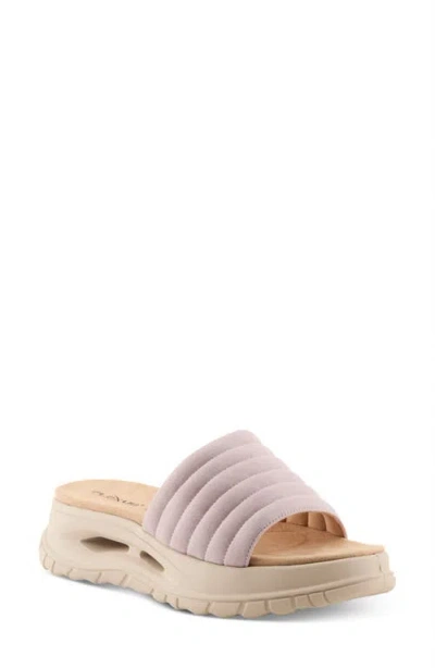 Flexus By Spring Step Filman Platform Slide Sandal In Pink