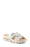 Flexus By Spring Step Gaige Slide Sandal In Silver
