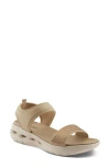 Flexus By Spring Step Gallegos Ankle Strap Platform Wedge Sandal In Taupe