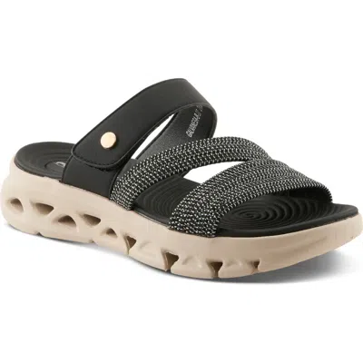 Flexus By Spring Step Galvanesa Platform Slide Sandal In Black