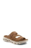 Flexus By Spring Step Galvanesa Platform Wedge Slide Sandal In Tan