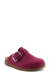 Flexus By Spring Step Giller Boiled Wool Clog In Burgundy