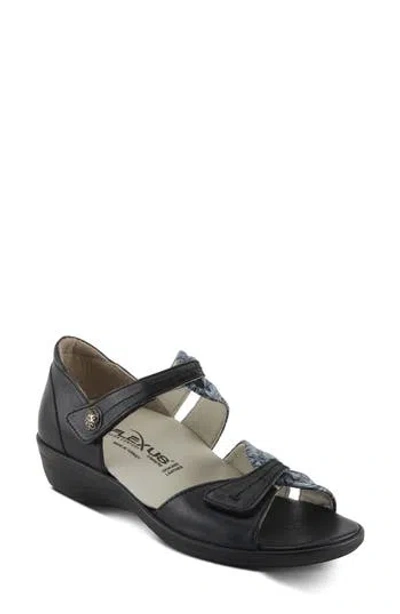 Flexus By Spring Step Gracelyn Wedge Sandal In Black Multi