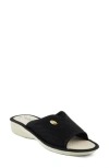 Flexus By Spring Step Hildy Wedge Slide Sandal In Black