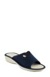 Flexus By Spring Step Hildy Wedge Slide Sandal In Navy