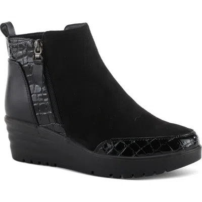 Flexus By Spring Step Kimberlyann Wedge Bootie In Black