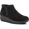 Flexus By Spring Step Norala Waterproof Wedge Bootie In Black