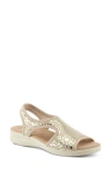 Flexus By Spring Step Nyaman Slingback Sandal In Gold
