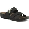 Flexus By Spring Step Perforated Slide Sandal In Black