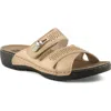 Flexus By Spring Step Perforated Slide Sandal In Gold