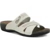 Flexus By Spring Step Perforated Slide Sandal In White