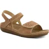 Flexus By Spring Step Perforated Wedge Sandal In Camel