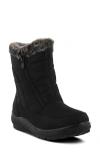 Flexus By Spring Step Persenia Waterproof Winter Boot In Black Faux Fur