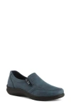Flexus By Spring Step Rockland Zip Sneaker In Navy