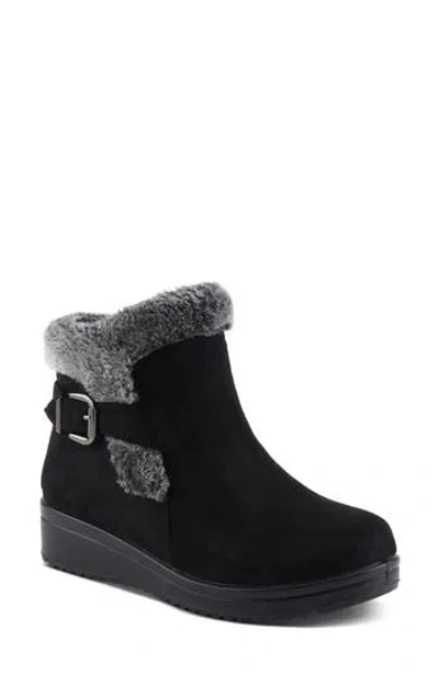 Flexus By Spring Step Santuzza Waterproof Faux Fur Winter Boot In Black