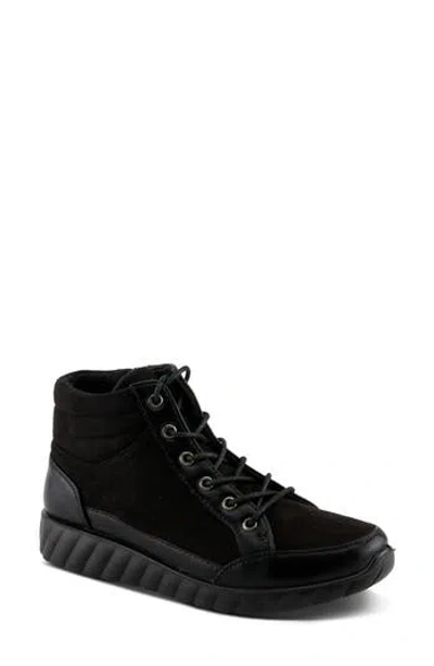 Flexus By Spring Step Sonata Lace-up Bootie In Black
