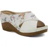 Flexus By Spring Step Wedge Sandal In White