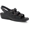 Flexus By Spring Step Willa Multistrap Slingback Sandal In Black