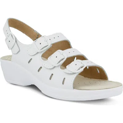 Flexus By Spring Step Willa Multistrap Slingback Sandal In White