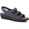 Flexus By Spring Step Willa Slingback Wedge Sandal In Navy