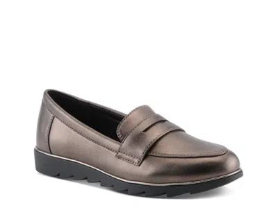 Flexus Cantuta Penny Loafer In Silver