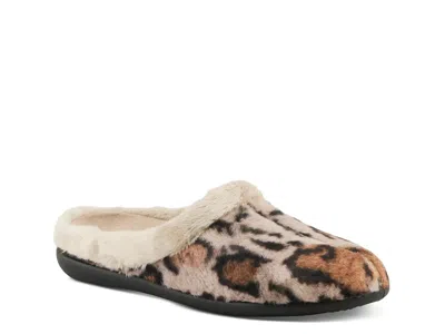 Flexus Fairsky Slipper In Multicolor Leopard Print