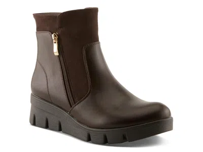Flexus Sacompa Wedge Bootie In Brown