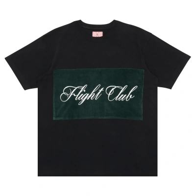 Pre-owned Flight Club Script T-shirt 'black/velour Green'