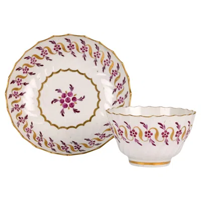 Pre-owned Flight Worcester Worcester Flight Rare Early Porcelain Tea Bowl And Saucer In Sand