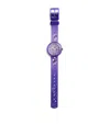 Flik Flak Embellished Stargazing Watch In Purple