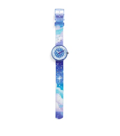 Flik Flak Mystic Land Mystic Clouds Watch In Blue