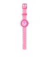 Flik Flak Pink Splash Watch In Pink