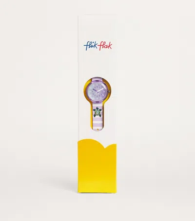 Flik Flak Kids' Shining Turtle Watch In Purple