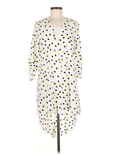 Pre-owned Flint & Moss Short Sleeve Blouse In Yellow