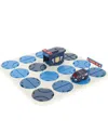 Flipo A-maze Tracks Diy Track Maze Set With Battery Powered Police Car, 34 Piece Set In Blue