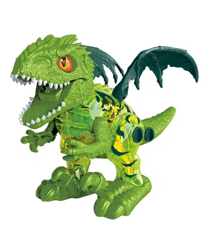 Flipo Kids' Constructosaur Dragon Motorized Diy Playset In Green