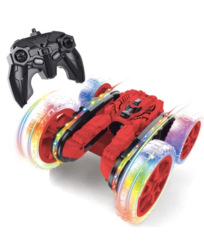 Flipo Mist Master Illuminated Split Wheel Remote Control Stunt Car In Red