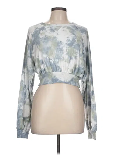 Pre-owned Flirtitude Long Sleeve Top Blue Boatneck Tops