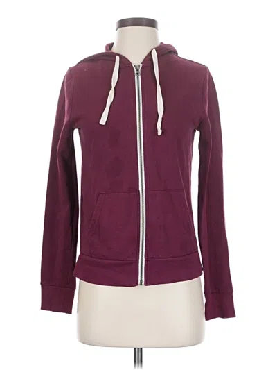 Pre-owned Flirtitude Zip Up Hoodie In Burgundy