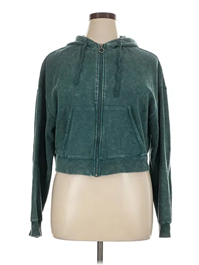 Pre-owned Flirtitude Zip Up Hoodie In Teal