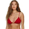 Flirtt Gottex Beach Time Triangle Bikini Top In Red
