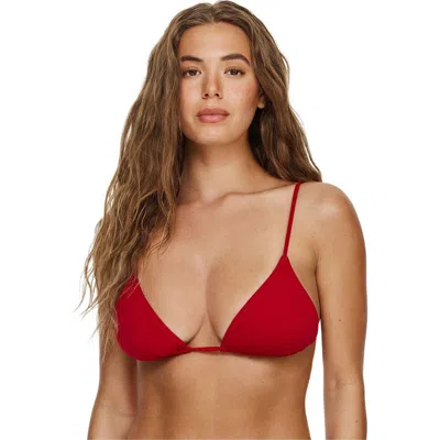 Flirtt Gottex Beach Time Triangle Bikini Top In Red