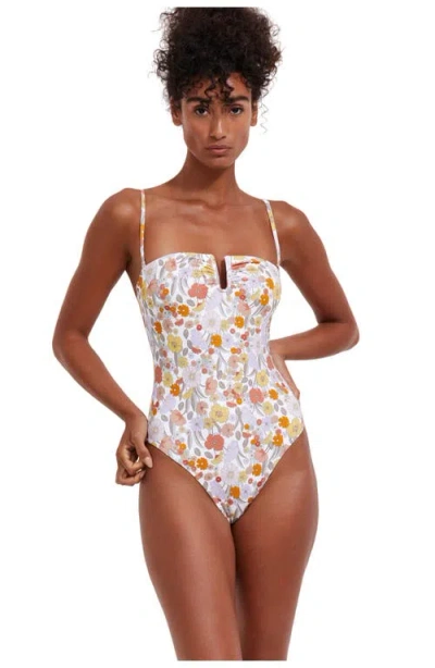 Flirtt Gottex Botanic Party Bandeau One Piece In Multi
