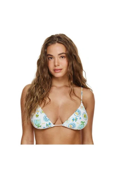 Flirtt Gottex Capri Vibes Triangle Bikini Top In White