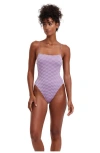 Flirtt Gottex Check It Out Open Back One Piece In Multi Purple